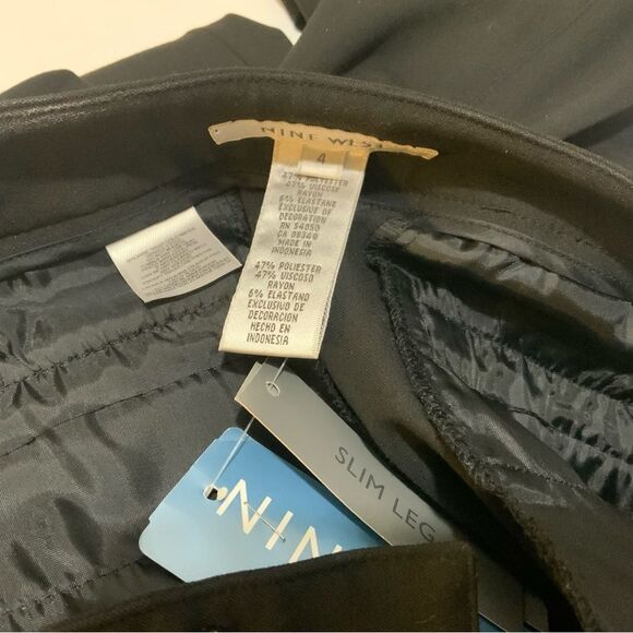 NWT Nine West slim leg  Pants lace Office Career Wear Trousers stretch Size 4 - Picture 6 of 11